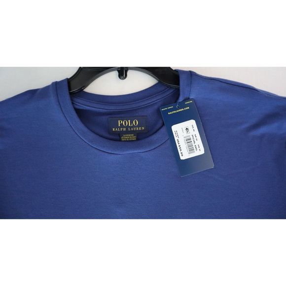Polo Ralph Lauren PP23RL Men's Sz M Blue Terry Crew Neck Sleepwear T-Shirt $50 - Picture 3 of 6